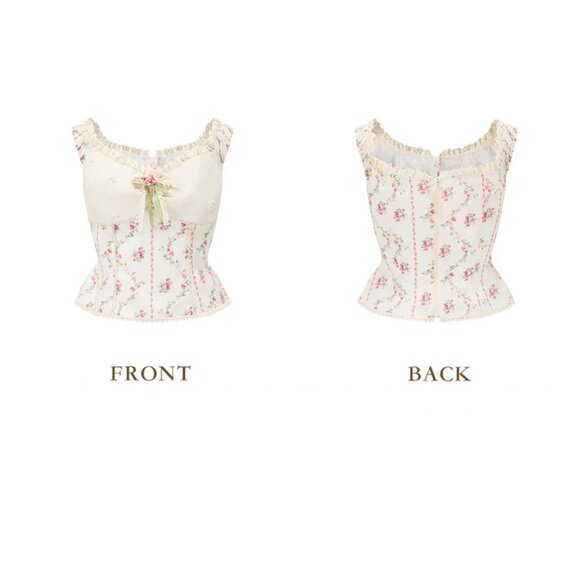 LACEMADE CAKE CUP TOP NWT SIZE XS ADORABLE. Victorian rose style chemise - Picture 7 of 9